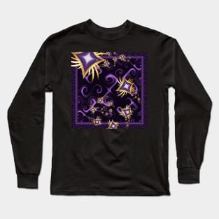 Purple Candy Gems In Gold Long Sleeve T-Shirt